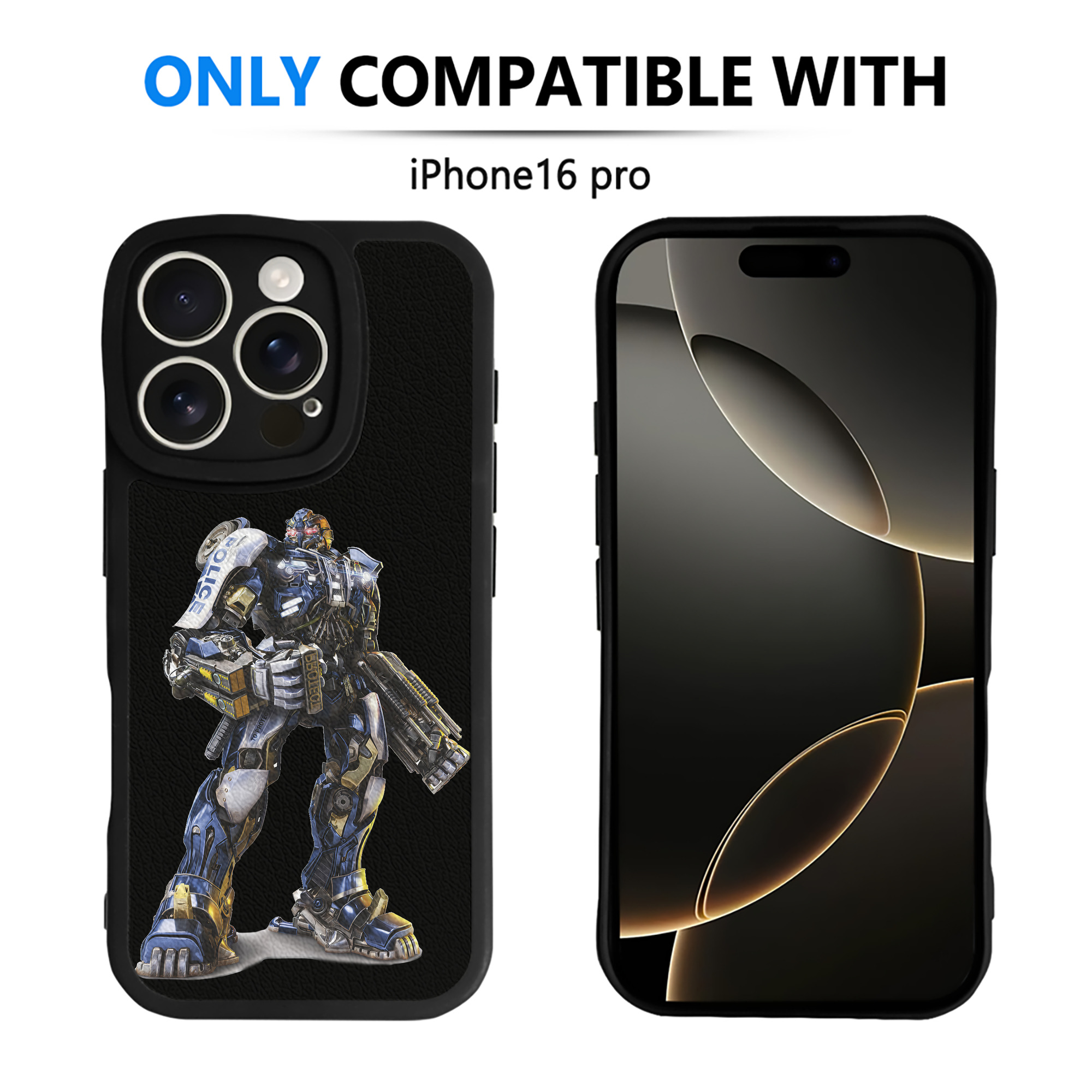 （画像用） Transformers トランスフォーマー 【iPhone 16シリーズ対応】シリコンスマホケース（レザー調） 材質：シリコン
